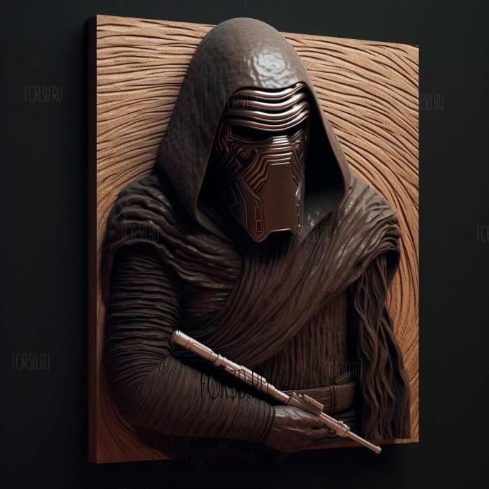 Kylo Ren 4 stl model for CNC